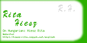 rita hiesz business card